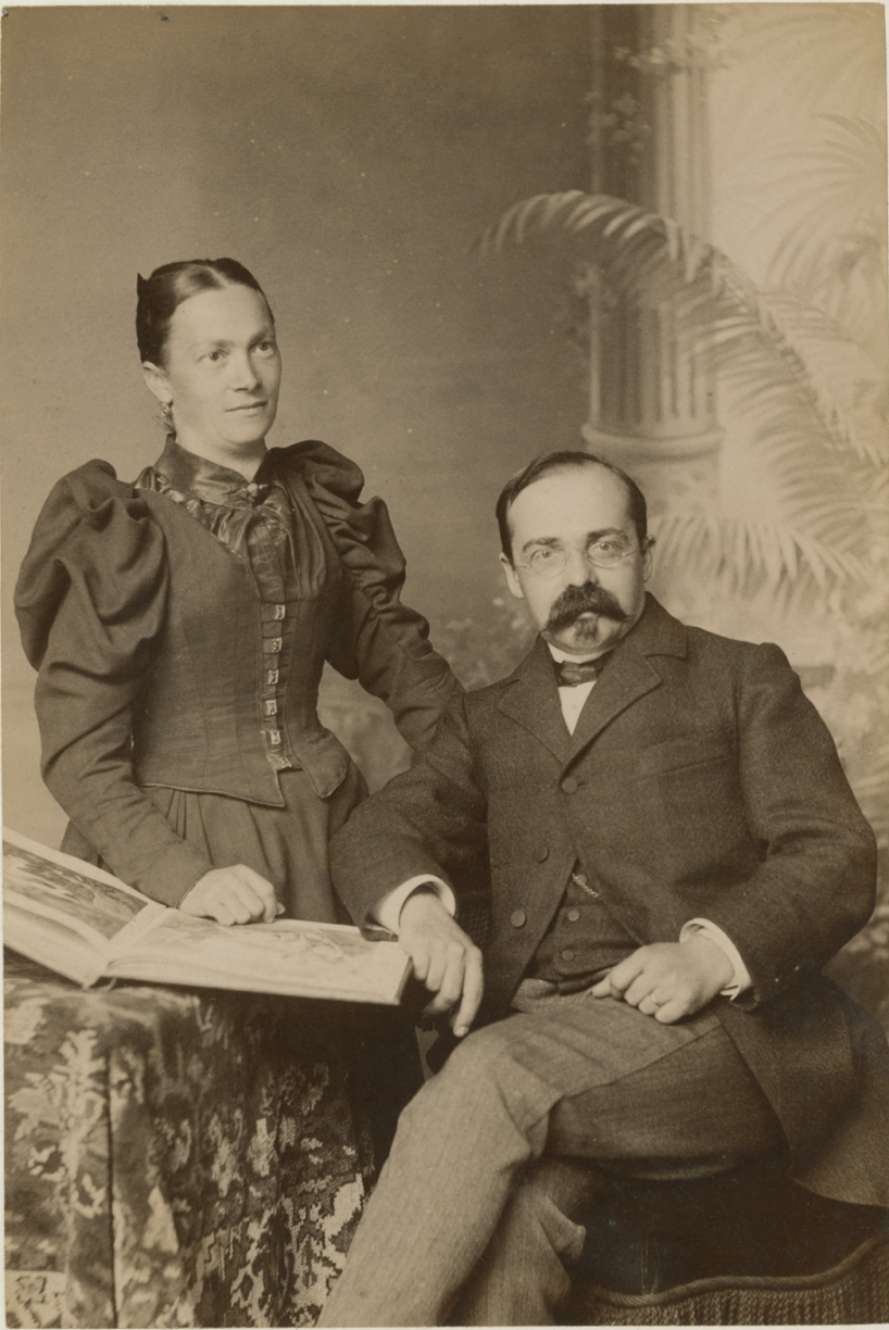 Ehepaar Arnold und Emma Fraefel-Eberle, ca. 1880 (StASG W 318/2.2-02)